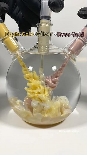 Color mixing Gold’s together💛💫 #gold #colormixing #satisfying #paintmixing #art