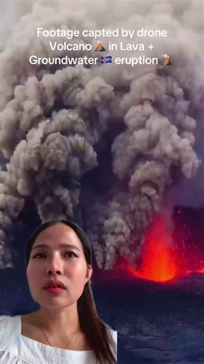 Drone Footage of Iceland Volcano Eruption