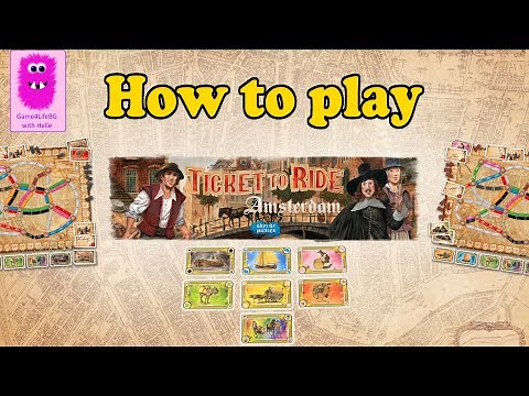 Ticket to Ride: Amsterdam, How to play #boardgame #ticketToRide #familygame