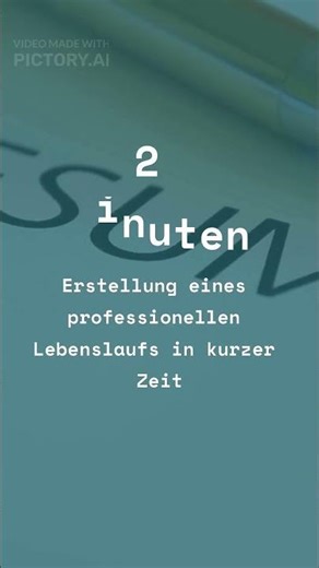 2 Minuten. Kein Abo. Ein Job näher. #aisoftware #bewerbung #ai #cvbuilder #jobs #jobgermany