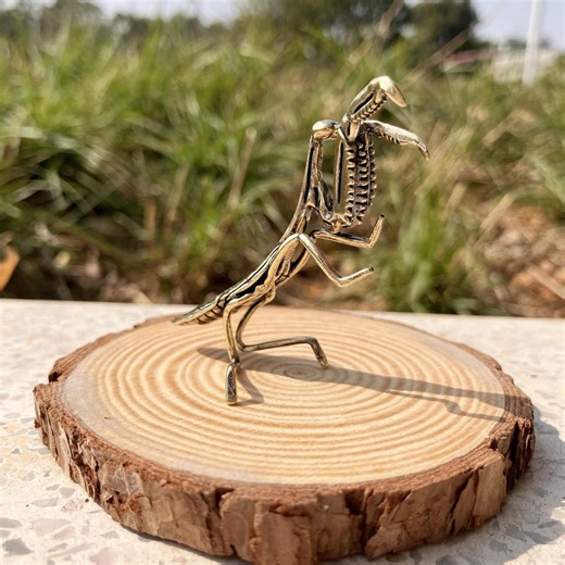 Vintage Handmade Solid Brass Praying Mantis Figurine Desk Decor Insect Sculpture Collectible Gift - Etsy