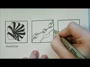 How to Draw Zentangle Patterns Aquafleur, Bellah, and Chard | TANGLED TALK #3 | ABCs of Zentangle