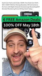 6 FREE AMAZON DEALS for May 18th! Read All The Details Below 👇 Important Details: Only available for Amazon USA, 1 freebie per account, freebies do not last forever and go VERY QUICK (within mins of my post usally). Once all the free codes have been used the products will be up to 90% OFF. I am not the seller of these products. ad #free #freebies #freeitems #freeproducts #amazon | Get Matt's Deals