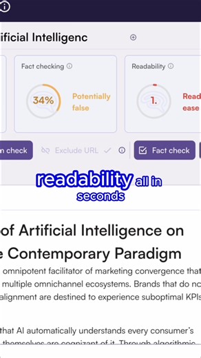 Combat misinformation effectively! Use Originality.ai’s Fact Checker to verify your content, allowing you to publish with confidence and speed. 📖🔍 ⭐️ Rated excellent by over 660 users on Trustpilot. | Originality.AI - AI Detection and Plagiarism Checking