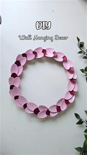 DIY Wall Hanging Decor 🌸 Easy Aesthetic Room Decor #shorts #diy #homedecor #crafting #trending #art