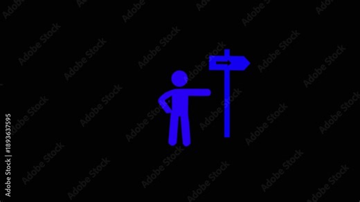 Pedestrian crossing road sign and right arrow against a Traffic safety symbol for a crosswalk with a mountains in the background.