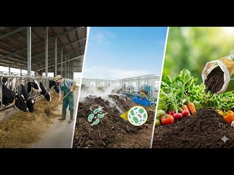 From Cow Manure to Organic Fertilizer (Compost): Full Farm Process Step-by-Step