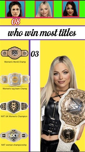 Liv Morgan vs Raquel Rodriguez vs Roxanne perez who win most wwe titles #wwe