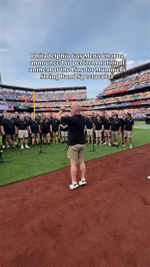 Philadelphia Proud! 🇺🇸🏳️‍🌈 Mummers String Band Association announces the Philadelphia Gay Men’s Chorus will open the 2026 String Band Spectacular ceremonies and raise up the voices of 50 chorus members with their rendition of the National Anthem at 2pm this Saturday at Lincoln Financial Field. “We are thrilled to welcome the Philadelphia Gay Men’s Chorus to the String Band Spectacular. Their extraordinary talent, professionalism and dedication to the arts make them a perfect addition to this