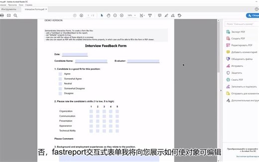 FastReport .NET报表演示：交互式表格