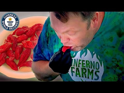 Most Ghost Pepper's Eaten in One Minute - Guinness World Records