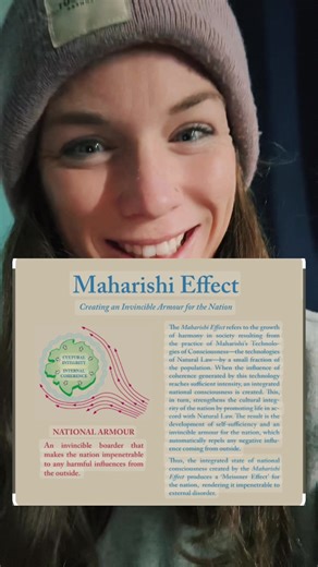The Maharishi Effect 🙌 on a global scale. ✨💯