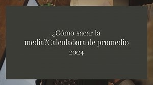 Cómo sacar el promedio?