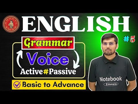 Voice (Active - Passive) | English Grammar Class 11th, 12th & Competitive Exams | By S. G. Roy Sir