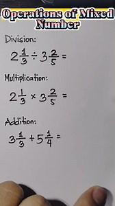 BASIC MATH REVIEW: Operations of Mixed Number Part 1 #mathreview #mathhacks #fractions | Mathematics Tutorial