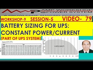 BATTERY SIZING CALCULATION FOR UPS SYSTEM : CONSTANT POWER/CURRENT LOAD.