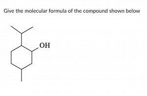 Give the molecular formula of the compound shown below.... | Filo