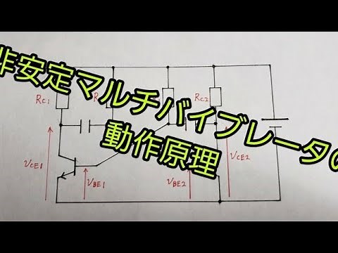 【電子回路】非安定マルチバイブレータの動作原理