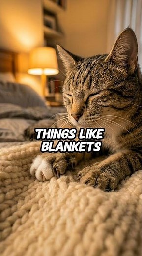 Why Cats Do This on Blankets 🐱 (Most People Don’t Know)