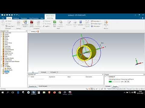 Circular waveguide design in CST microwave studio suite