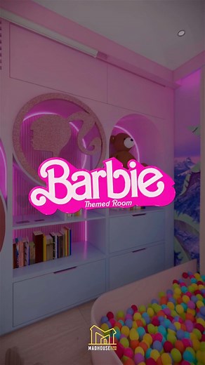 14K views · 121 reactions | Barbie Movie is finally at the cinema!  See how Madhouse designed a barbie-themed room for a kid who loves pink while still maintaining a space for play area, bed space, and study area! ✨Let's turn your peg boards into reality. Message us for a FREE consultation today!#madhouse #interiordesignideas #BarbieTheMovie #barbie | Madhouse Design and Construction Studio | Facebook