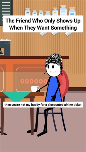 317K views · 8.3K reactions | The Friend Who Only Shows Up When They Want Something. #therealveronika #animation #animationmedia #skitscomedy #fblifestyle #airlinelife #fakefriends #buddypass #friendswhouseyou #worklife #travelproblems #discountrequest #dramaalert #jobs | Animation Media | Facebook