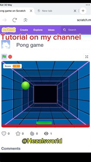 pong game on Scratch coding