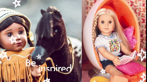 American Girl Truly Me 18-inch Doll Flip-Top Desk Playset with Attached Seat, Notebook, and Stickers, For Ages 6+