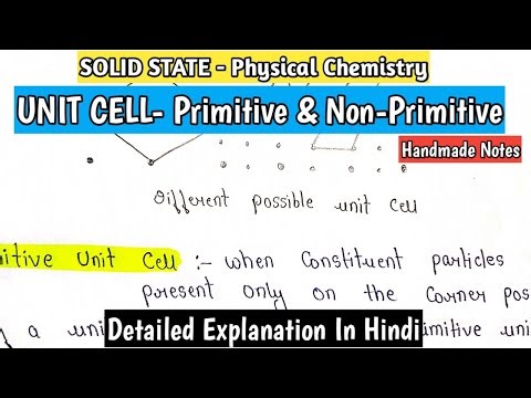 Unit Cell |Primitive & Non-Primitive Unit Cell | Solid State Chemistry | #bsc #msc #chemistrynotes