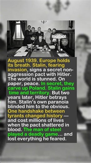 Stalin Shocked the World: Secret Pact with Hitler! 😱 1939 Betrayal