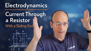 Electrodynamics current through a resistor with a sliding rod