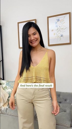 I frogged my crochet top and started over…🤩 #crochet #crochettops #crochetsummertop