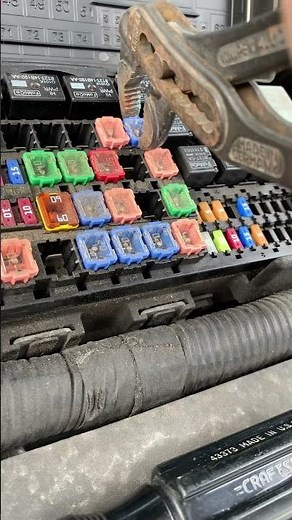 JCase Fuse removal with adjustable pliers. Ford F-150.