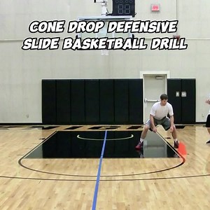 Work on your defensive slide with this cone slide defensive drill. #basketball #basketballtraining #basketballreels #basketballworkouts #basketballhq #basketballplayers #basketballcamp #explorepage #basketballcoaches #basketballdrills #coaching #coachingbasketball | BasketballHQ.com