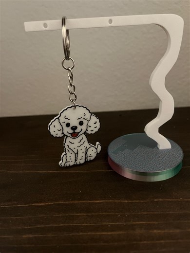 Poodle Keychain – 3D Printed Dog Keychain - Etsy