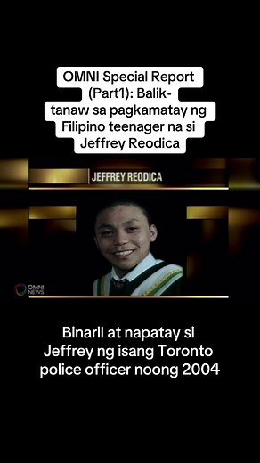 OMNI Special Report (Part 1): A look back into the death of Jeffrey Reodica, a Filipino teenager who was shot and killed by a Toronto police officer in 2004. Ron Gagalac reports. #OMNINews #OMNIFilipino #Filipino #FilipinoCanadian #TorontoPolice #SpecialReport #Toronto
