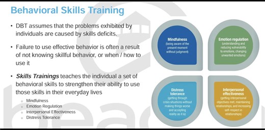 DBT Overview. Press pause to slow down reel. Slides will be saved to photos later today. #dbtskills #DBT | DBT - Dialectical Behavioural Therapy