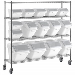 Baker's Lane 18" x 72" Ingredient Bin Shelving Kit with 15 Clip-In Shelf Bins
