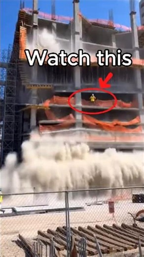 Construction Site Chaos Workers Filmed on Multi-Story Building Footage