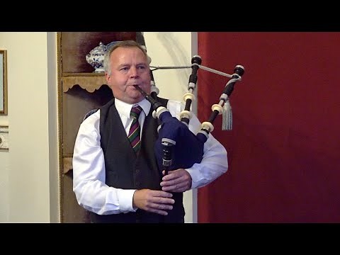 Champion Scottish Piper Stuart Liddell playing Thief of Lochaber at Delgatie Castle concert in 2021