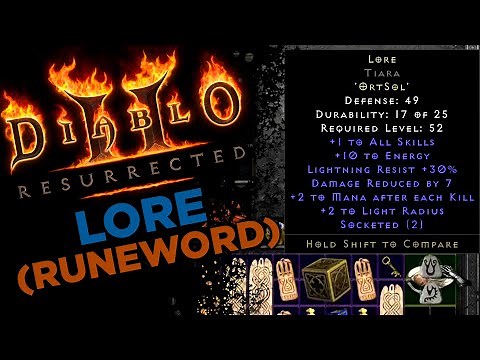 How to craft a Lore Runeword Diablo II Resurrected