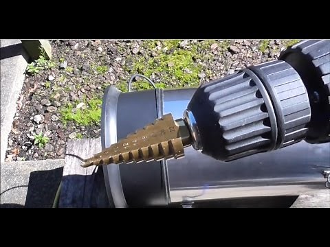 Step Bit - How to Drill Various Size Holes - Demo on my Stainless Steel Brew Boiler