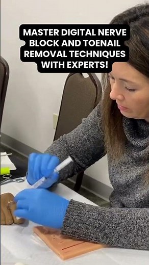 Digital nerve blocks and toenail removal procedures #shorts