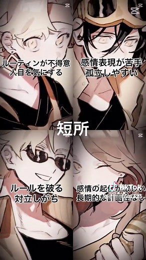 各MBTIの長所と短所(SP型) 偏見だよー #mbti #sp型 #isfp #istp #esf #estp #おすす #fyp