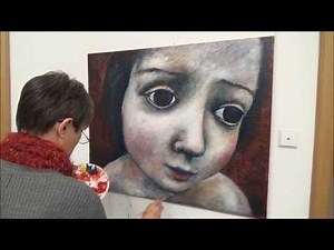 Acrylmalerei . Acrylic painting demo.