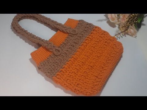 BOLSA DE CROCHÊ feita com Barbante Lindíssima passo a passo