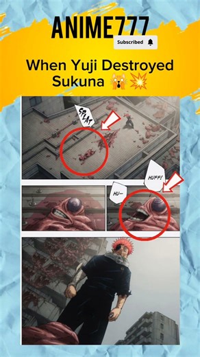 When Yuji Destroyed Sukuna 🙀💥 #anime #jujutsukaisen #yujiitadori