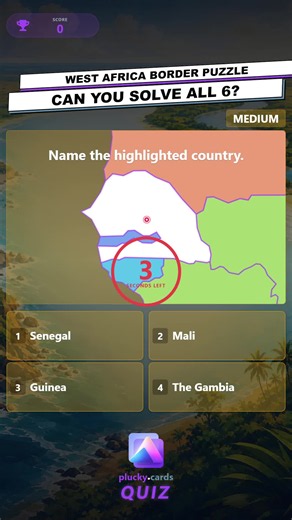 West African Borders Map Quiz – Name All 6 Countries