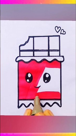 how to draw the chocolate/ chocolate drawing with colour