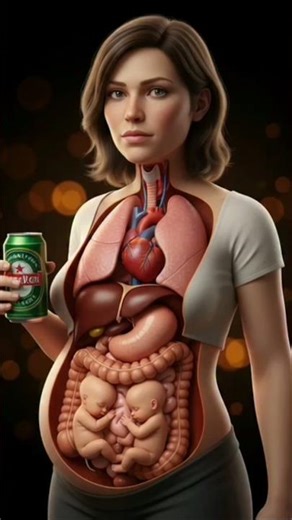 What Happens Inside the Body When a Pregnant Woman Drinks? | 3D Animation#PregnancyAwareness